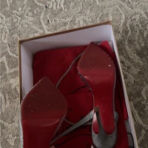 Christian Louboutin Silver Stiletto Heels